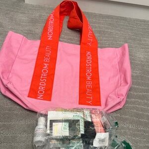 NWOT Nordstrom Beauty Tote Bag with Sealed Bag of Mystery Samples